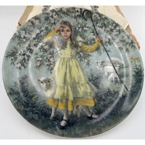 Vtg Collectible Plate Bradex Little Bo Peep John McClelland's Mother Goose